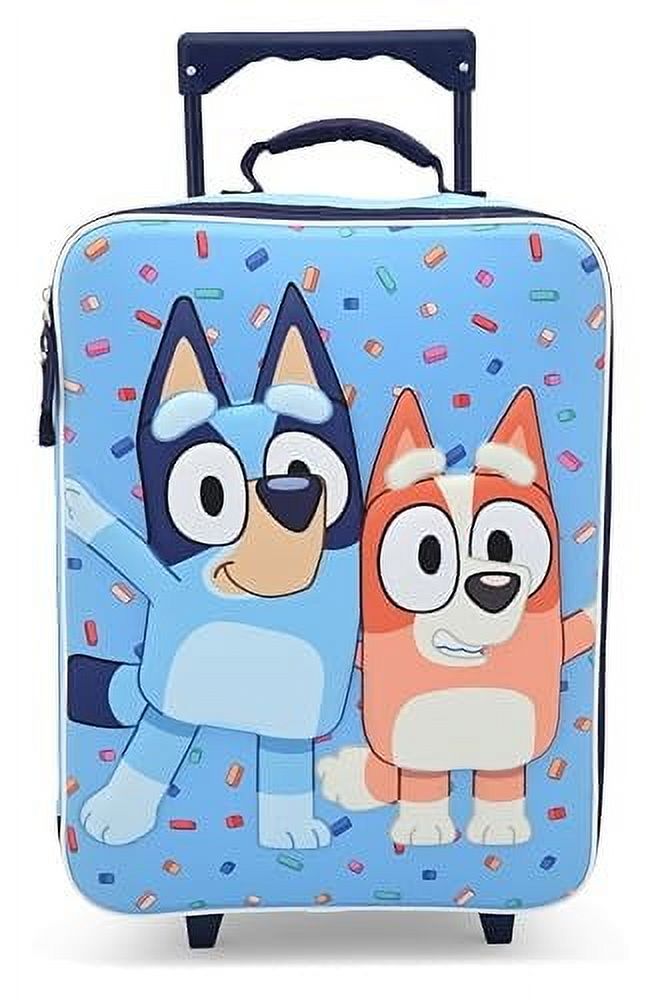 Fast Forward Bluey 16" Soft Luggage - Cute & Durable Carry-On Suitcase for Travel 16X12X5