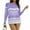 Purple, variant on Long Sleeve Shirts for Women Printed Mesh Sheer Tee Tops Lightweight Round Neck Double Lined Going Out Blouses