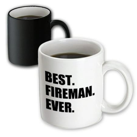 3dRose Best Fireman Ever- fun gift for firemen - fire man job appreciation, Magic Transforming Mug,