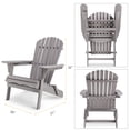 thumbnail image 6 of UHOMEPRO Folding Adirondack Chair Set of 4, Outdoor Weather Resistant Patio Lawn Chair, Wooden Fire Pit Chair for Outside Deck Garden Backyard Balcony, Patio Furniture Set Lounge Chairs, Gray A, 6 of 8