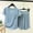 #0128-Light Blue, variant on Uootdi Women's Pajama Sets V Neck Short Sleeve Drawstring Waist Wide Leg Two Piece Outfits Restful Soft Casual Sets Gift