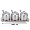 thumbnail image 4 of Ensemble de Pots à Épices en Acier Inoxydable 304 Contenant pour Sel Sucre Poivre, 4 of 5