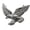 Silvery, variant on Car Angel Wings Sticker, Alloy Metal Car Stickers, 3D Metal Stereo Wing Sticker, Hawk Eagle Wings Car Emblem, Angel Wings Car Sticker, Car Decoration Accessories - Silver