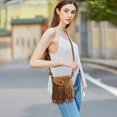 thumbnail image 2 of DBDlailai Fashion Mini Fringe Purse with Zipper Pockets Cell Phone Bag Crossbody Purse Tassel Shoulder Bag for Women, 2 of 6