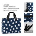 thumbnail image 4 of FORMRS 16" Laptop Bag Carrying Sleeve Case with Handle Travel Shoulder Briefcase, Navy Blue Baseball Pattern, 4 of 8