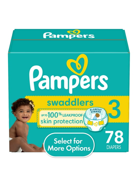 Pampers Swaddlers Diapers, Size 3, 78 Count (Select for More Options)