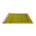 thumbnail image 2 of Ahgly Company Machine Washable Indoor Square Oriental Yellow Asian Inspired Area Rugs, 4' Square, 2 of 4