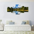 thumbnail image 2 of TISHIRON 5PCS Framed Canvas Wall Art Set,50"x24" Lake and Mountain in Grand Teton National Park Canvas Art Decor, 2 of 7