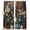 Dark Brown White Dark Blue, variant on Vintage Flower Blackout Curtains for Bedroom/Living Room, Pinch Pleated Black Out Curtains, Country Barn Star Daisies Butterfly Wood Room Darkening Window Drapes with Hooks 2 Panels, 39"x70"