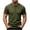 #0284-Army Green, variant on Qiyinn Mens Quarter Zip Polo Shirts Casual Summer Knit Textured Short Sleeve Shirt Beach Vacation Stretchy Golf Shirts