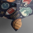 thumbnail image 5 of Navy Blue Baseball Football Pattern Rectangle Tablecloth 60"x102",Waterproof Polyester Rectangle Table Cloth, Wipeable Spillproof Polyester Tablecloth for Dining, Camping, Indoor and Outdoor, 5 of 6