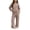 X132 Khaki, variant on Glisme Girls Outfit Set Solid Color Zip Long Sleeve Hooded Tees With Pocket Pants Set Comfortable Girls Outfit Size 5-6 Years Black