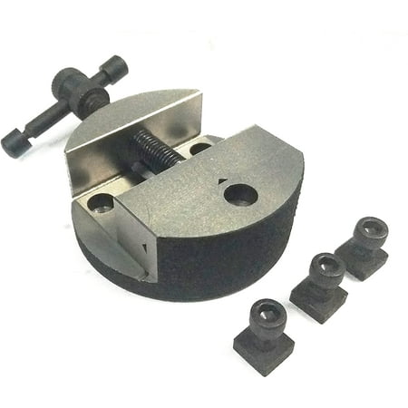 

Caste Iron 4 / 100 mm Round Vice For 4 (100 mm) Rotary Milling Indexing Table with 3 x M6 T-nuts Bolts-Engineering Tools