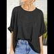 thumbnail image 4 of Camiseta Holgada Informal de Verano de Corta para Mujer. Negro XXL, 4 of 10