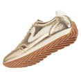thumbnail image 3 of LUCKY STEP Womens Fashion Sneakers Trendy Tennis Shoes Stylish Retro Casual Shoes,Gold, 3 of 7