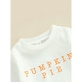 thumbnail image 3 of Lieserram Infant Baby Boy Girl Outfit Clothes 6 12 18 24 Months 2T 3T Fall Pumpkin Sweatshirt Flare Pants Set, 3 of 9