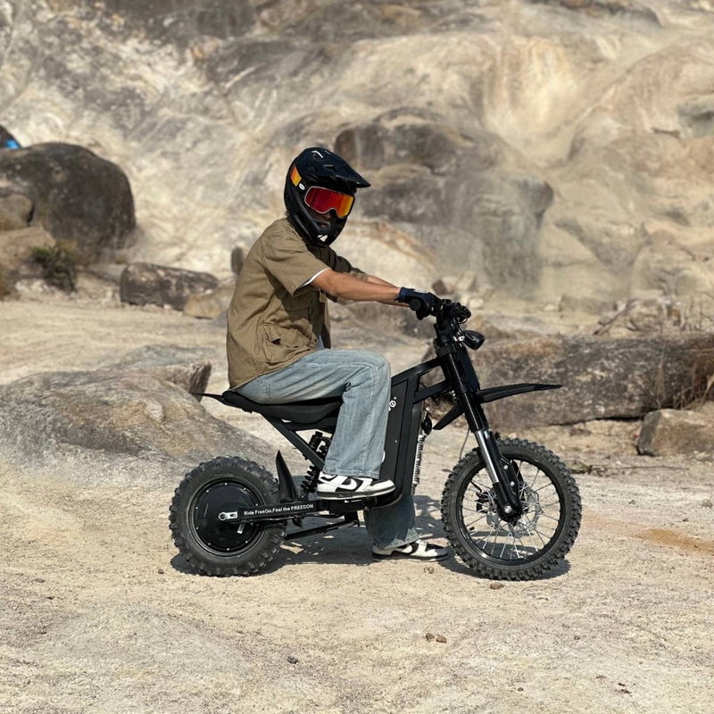 Freego X0 Electric Mini Bike for Teens and Adults, 3600W/60V 25Ah/40MPH,  265 lbs Max Load Lightweight Mountainbike, 5’1”–5’9” Rider