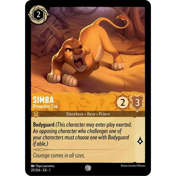 Disney Lorcana The First Chapter Common Simba - Protective Cub #20