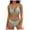 Green, variant on Women's Ribbed Bikini Sets Scoop Neck Cheeky Swimsuit Two Piece Bathing Suit(Blue,M)
