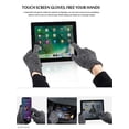 thumbnail image 5 of Gustave 2 Pairs Winter Knit Gloves Touchscreen Windproof Anti-slip Thermal Soft Wool Lining Elastic Cuff for Women Men "Gray / Black, Men", 5 of 11