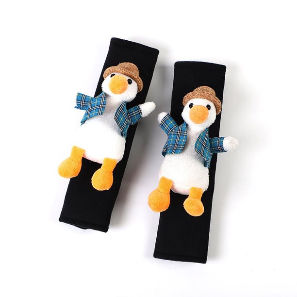 Protectores de cinturón de seguridad de 2 piezas para asientos de automóvil y naves espaciales Cute Duck Dolls Protectores de cinturón de seguridad para niños Protectores de cinturón de hombro para asientos de automóvil / cochecitos Sincero Electrónica