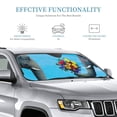 thumbnail image 3 of Kdxio Elephant Trunk Couple Flowers Print Windshield Sun Shade, Foldable Sun Blocker for Car,Truck,SUV Automotive Interior Sun Protection,Reflective Shade for Front Windshield(Small), 3 of 7