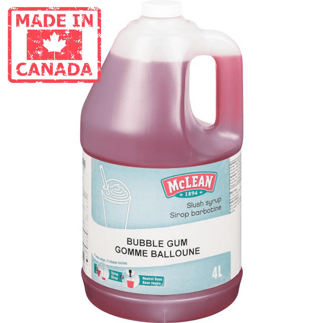 McLean Slushy Syrup Concentrate - Bubble Gum 4L | Create Fun & Refreshing Drinks