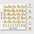 thumbnail image 3 of Gothic A to Z Alphabet Numbers Stencil 1181x1181 Hollow Out Drawing Painting Template Reusable DIY Art and Craft Stencils, 3 of 5