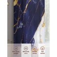 thumbnail image 6 of Blue Marble Sheer Curtains 96 Inch Length 2 Panels Set, Luxury Gold White Abstract Cracks Artwork Voile Window Treatment Semi Sheer Long Curtains Drapes for Bedroom/Living Room/Kitchen 52"x96"x2, 6 of 7