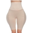 thumbnail image 3 of BIMEI Seamless Padded Underwear for Women Hip Enhancer Shapewear Shorts Tummy Control Panties Butt Pads for Bigger Butt,Beige,L, 3 of 7