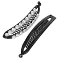 thumbnail image 3 of 2 elegantes pinzas de plátano con perlas artificiales para mujer, peinetas de fijación fuerte, accesorios para cabello grueso y fino, pinzas de plátano para bodas y fiestas., 3 of 3