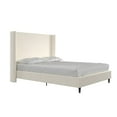thumbnail image 3 of DHP Eveline Upholstered Platform Bed Frame with High Wingback Headboard, Queen, Ivory Boucle, 3 of 21
