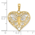 thumbnail image 4 of 14K and White Rhodium D/C Butterfly Heart Pendant, 4 of 4