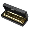 thumbnail image 2 of 2X Swan Harmonica 10 Agujeros Llave de C DORADO con Caja Blues Arpa Metal Acero, 2 of 8