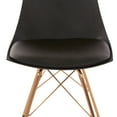 thumbnail image 6 of OSP Home Furnishings Oakley Chair in Black Faux Leather with Gold Chrome Base, 6 of 7