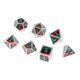 thumbnail image 3 of 7 Piezas Dados Poliédricos Metálicos D6 D4 para de Dragón - rojo negro verde perfke Lote de dados poliédricos, 3 of 7