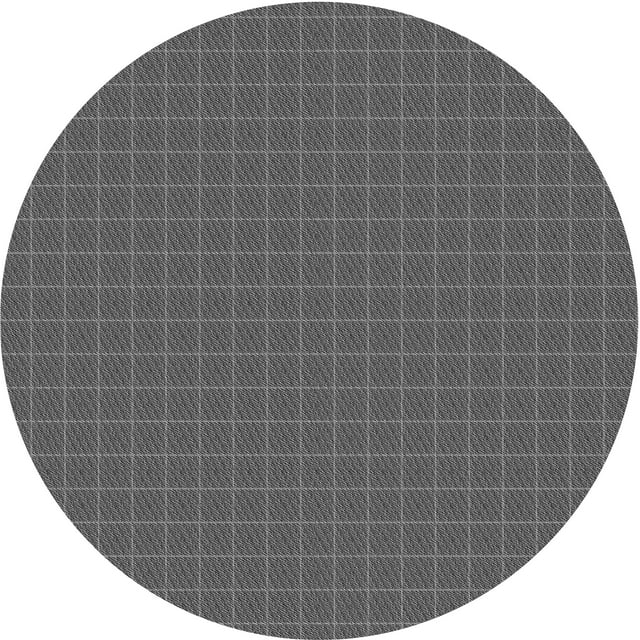 Ahgly Company Tapis de Zone Rond Gris Transitionnel pour Intérieur Lavable à la Machine, 6 Pieds Rond