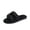 Black, variant on Women's Plush Slipper with Pearl Casual Open Toe Fluffy Lightweight Sandal for Winter White