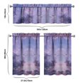 thumbnail image 4 of Kitchen Curtains 36 Inch Short - 3 Panel Set, Rod Pocket Window Curtain, 100% Polyester for Farmhouse, Cafe, Kitchen, Living Room, Bedroom, Galaxy & Space-Themed Design, Easy Wash, 4 of 4