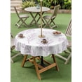 thumbnail image 4 of Outdoor Tablecloth with Umbrella Hole for Patio/Picnic/Party/Camping, Pink Purple Tree Branches Waterproof Table Cloth Round Cover Washable, Farmhouse Nature Botanical (Dia 54"), 4 of 8