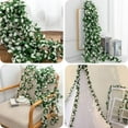 thumbnail image 2 of 6 Pack White Flower Garland, 50FT White Rose Garland, Floral Garland Flower Wall Backdrop Arch Decor, Fake Roses Vine Hanging Artificial Flower for Wedding Anniversary Birthday Party, 2 of 5