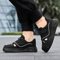 thumbnail image 2 of Splozh Boy Shoes Casual Leather Children's Sports Shoes for Boys Girls Mesh Breathable Walking Shoes Black,US 2, 2 of 9