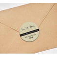 thumbnail image 3 of Darling Souvenir Round 45 Pcs Custom Save The Date Stickers Personalized Wedding Bride Groom Names And Date Envelope Seals - Beige, 3 of 4