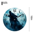 thumbnail image 2 of 16 Inch Wall Clock Battery Operated Silent Clock Decorative for Office, Kitchen, Outdoor, Living Room，Wolf Howling Full Moon on Mountain Lovely, 2 of 4