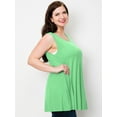 thumbnail image 4 of Made by Johnny Women's Solid Sleeveless Tunic for Leggings Swing Flare Tank Tops S-5XL Plus Size XXL MINT, 4 of 6