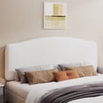thumbnail image 3 of Pinmoco Upholstered Headboard for King Bed, Height Adjustable and Memory Foam Arc-shaped Head Board, White, 3 of 10