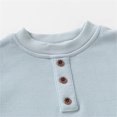 thumbnail image 6 of Bobifish Toddler Boys Long Sleeve Crewneck T‑Shirt Henley Button Placket Fleece Top, 6 of 9