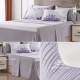thumbnail image 5 of Davulos Floral Comforter Set Queen Size 7 Piece Purple Bed in a Bag Flowers Comforter Set with Sheets, Botanical Floral Bed Set Reversible Soft Microfiber Purple Bedding Set for All Season, 5 of 8