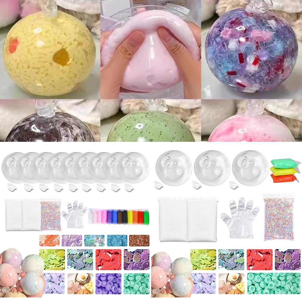 QHUDLV Blank Stress Ball Skins Kit,DIY Pressure Balls,Craft Refill Accessories