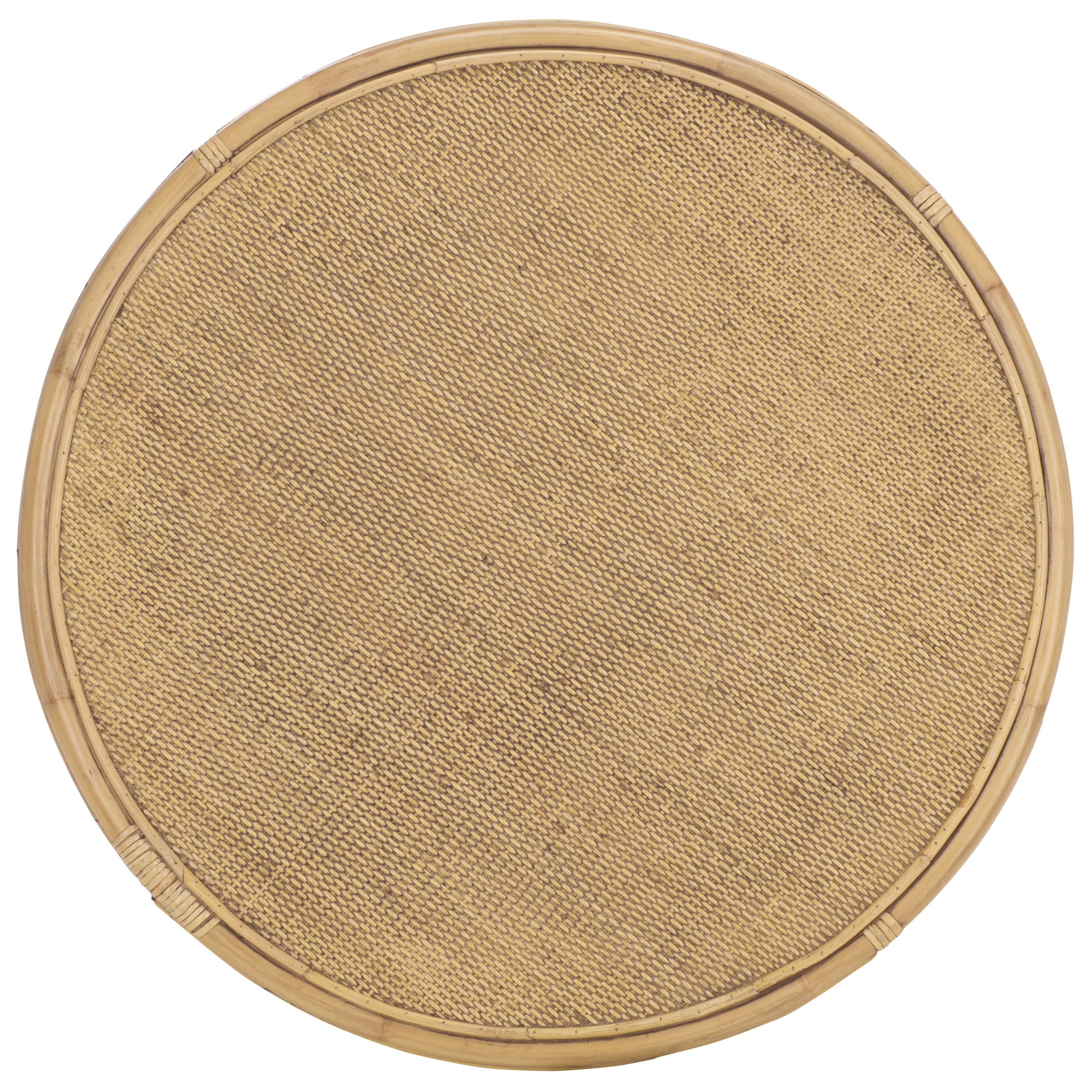 Safavieh Arvid Coastal Round Rattan Coffee Table, Honey Brown Wash
